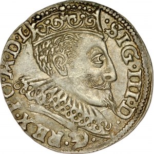 Zygmunt III 1587-1632, Trojak 1596, Bydgoszcz.