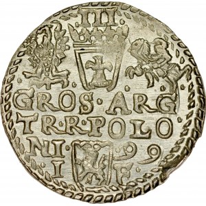 Zygmunt III 1587-1632, Trojak 1599, Olkusz.