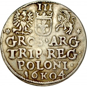 Zygmunt III 1587-1632, Trojak 1604, Kraków.