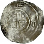 Mieszko II 1025-1031, Denar 1013-1025, Wielkopolska, Av.: Kopuła świątyni, Rv.: Krzyż prosty.