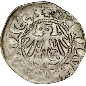 Władysław Jagiełło 1386-1434, Półgrosz, Kraków, Av.: Korona, pod nią litery AS, Rv.: Orzeł jagielloński.