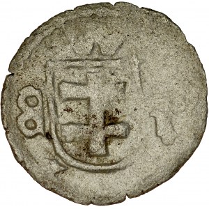 Władysław Jagiełło 1386-1434, Denar b.d, Wschowa, Av.: Duży herb miasta Wschowy w tarczy, nad nim litera W, po bokach liter, Rv.: Orzeł jagielloński.