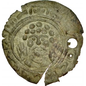 Západné Pomoransko, Boguslaw III 1190-1223, jednostranný denár, pravdepodobne dobový falzifikát,