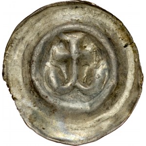 Pomorze Wschodnie, Mściwój II 1266-1294, Brakteat guziczkowy, Pomorze Gdańskie, Av.: Kotwica dwuramienna, RR