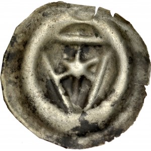 Pomorze Wschodnie, Sambor II 1217-1278, Brakteat guziczkowy, wg. Prof. Paszkiewicza Pomorze Gdańskie, Av.: Gwiazda na tarczy.