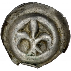  Pomorze Wschodnie, Świątopełk II Wielki 1217-1266, Brakteat guziczkowy, Pomorze Gdańskie, Av.: Lilia, RR.