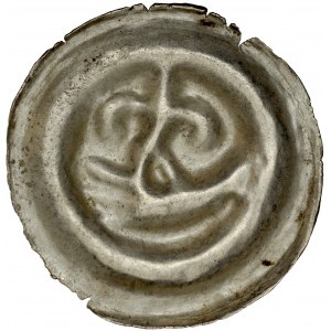  Pomorze Wschodnie, Świątopełk II Wielki 1217-1266, Brakteat guziczkowy, Pomorze Gdańskie, Av.: Lilia na dłoni, RR.