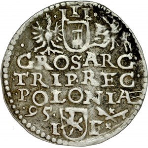 Zygmunt III 1587-1632, Trojak 1595/95, Poznań, RR.