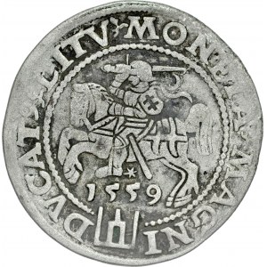 Zygmunt II August 1545-1572, Grosz na stopę litewską 1559, Wilno.