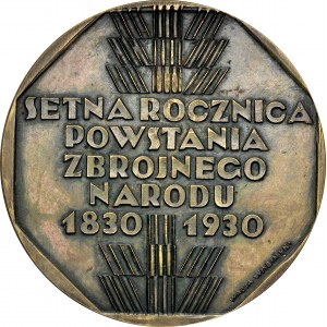 Medal z 1930 roku wybity z okazji setnej rocznicy Powstania Listopadowego.