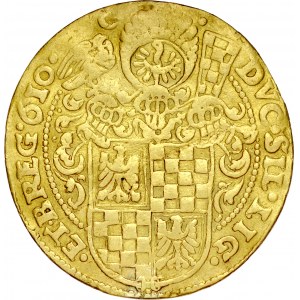 Śląsk, Księstwo Legnicko-Brzesko-Wołowskie, Jan Chrystian i Jerzy Rudolf 1603-1621, 4 dukaty 1610, Złoty Stok, RR.