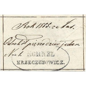 Bon dominialny z roku 1855, dóbra Krzeczunowiczów za odrobianą pańszczyznę, RR.