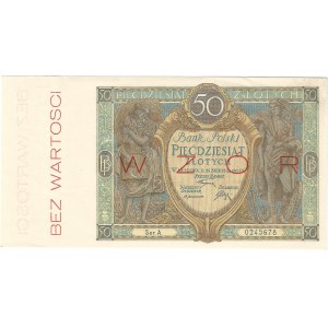 50 złotych 28.08.1925, seria A. 0245678, WZÓR.