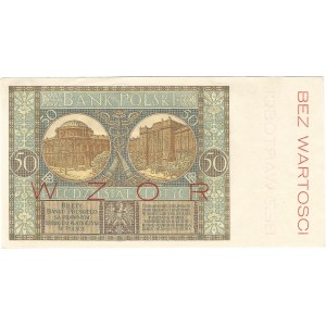 50 złotych 28.08.1925, seria A. 0245678, WZÓR.