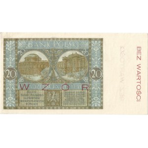 20 złotych 01.03.1926, seria N. 0245678, WZÓR.