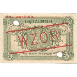 5 złotych 01.05.1925, seria A 1234567 / A 8901234, WZÓR.