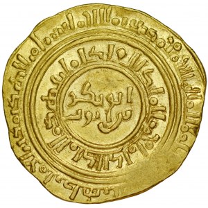 Dinar data nieczytelna, al-Quahira, al-Adil Abu Bakr AH 596-615.