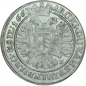 Śląsk, Leopold I 1657-1705, XV krajcarów 1663, Wrocław.