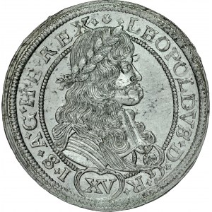 Śląsk, Leopold I 1657-1705, XV krajcarów 1674, Wrocław.