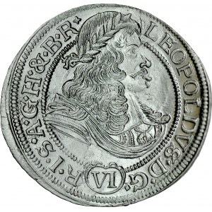 Śląsk, Leopold I 1657-1705, VI krajcarów 1673, Wrocław.