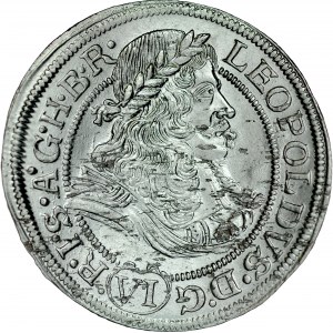 Śląsk, Leopold I 1657-1705, VI krajcarów 1673, Wrocław.