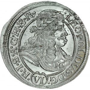 Śląsk, Leopold I 1657-1705, VI krajcarów 1674, Wrocław.