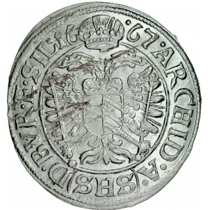 Śląsk, Leopold I 1657-1705, 3 krajcary 1667, Wrocław.