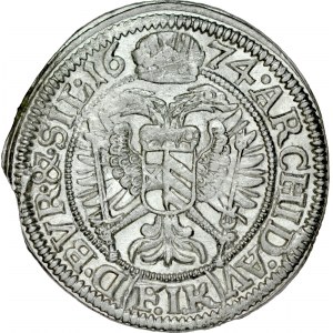Śląsk, Leopold I 1657-1705, 3 krajcary 1674, Opole.