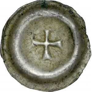 Brakteat guziczkowy, Av.: Krzyż grecki.