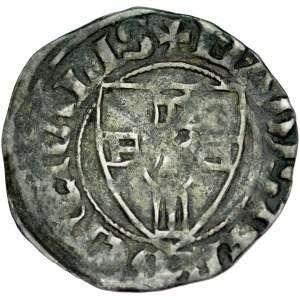 Kwartnik, Winrych von Kniprode 1351-1382, Av.: Tarcza krzyżacka, Rv.: Krzyż prosty.