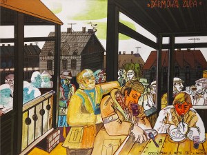 Edward Dwurnik (1943 - 2018), Darmowa zupa (edycja 20/100), inkografia, 2010