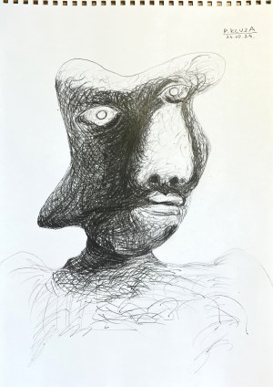Paweł Kluza (ur. 1983), Autoportret Malarza Średniego Wieku, 2024