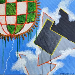 Józef Marszan, E il cielo è blu con esso 40x40