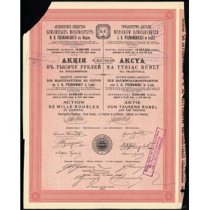 Polska, 1 akcja na 1.000 rubli, 1910, Łódź