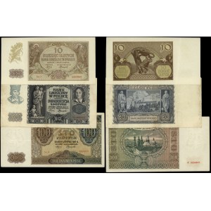Polska, zestaw 3 banknotów, 1940-1941