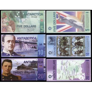 Antarktyda, zestaw 6 banknotów, 2008-2011