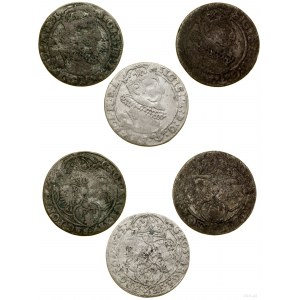 Polska, zestaw: 3 x szóstak, 1624 i 2 x 1625, Kraków