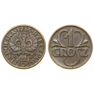 Pologne, 1 grosz, 1934, Varsovie