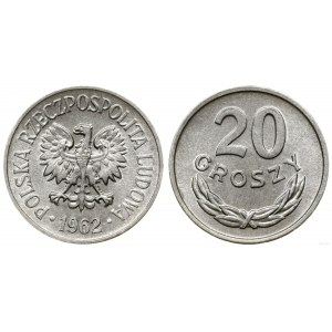 Polonia, 20 groszy, 1962, Varsavia