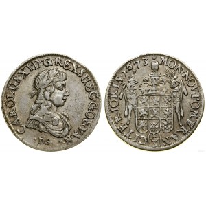 Pomerania, 1/3 thaler (1/2 guilder), 1673 DS, Szczecin