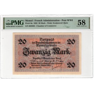 Lithuania, Memel (Klaipeda), 20 marks 1922