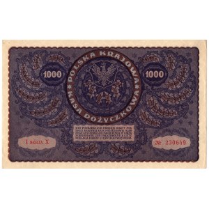 1 000 marek polskich 1919, I seria X