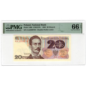People's Republic of Poland, 20 gold 1982, AA series