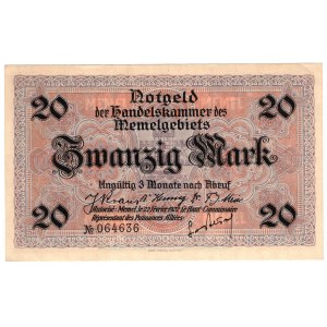 Lithuania, Memel (Klaipeda), 20 marks 1922