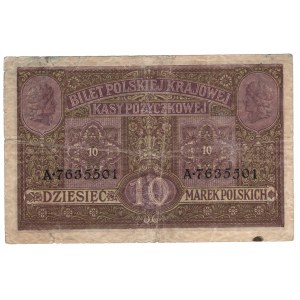 10 marek polskich 1916, seria A, GENERAŁ