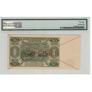 50 zloty 1948, SPECIMEN, série AA 1234567/8900000