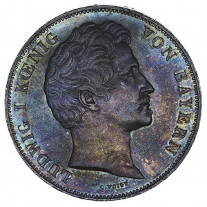 Germany, Bavaria, Ludwig I, 2 Thalers 1837, Munich, Monetary Union