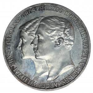 Germany, Sachsen-Weimar-Eisenach, 5 marks 1903 A, wedding - proof