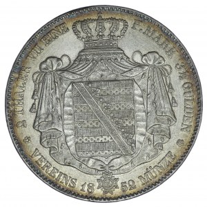 Niemcy, Saksonia, Fryderyk August II, Dwutalar Drezno 1852 F