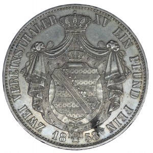 Niemcy, Saksownia, Vereinsdoppeltaler 1858 F